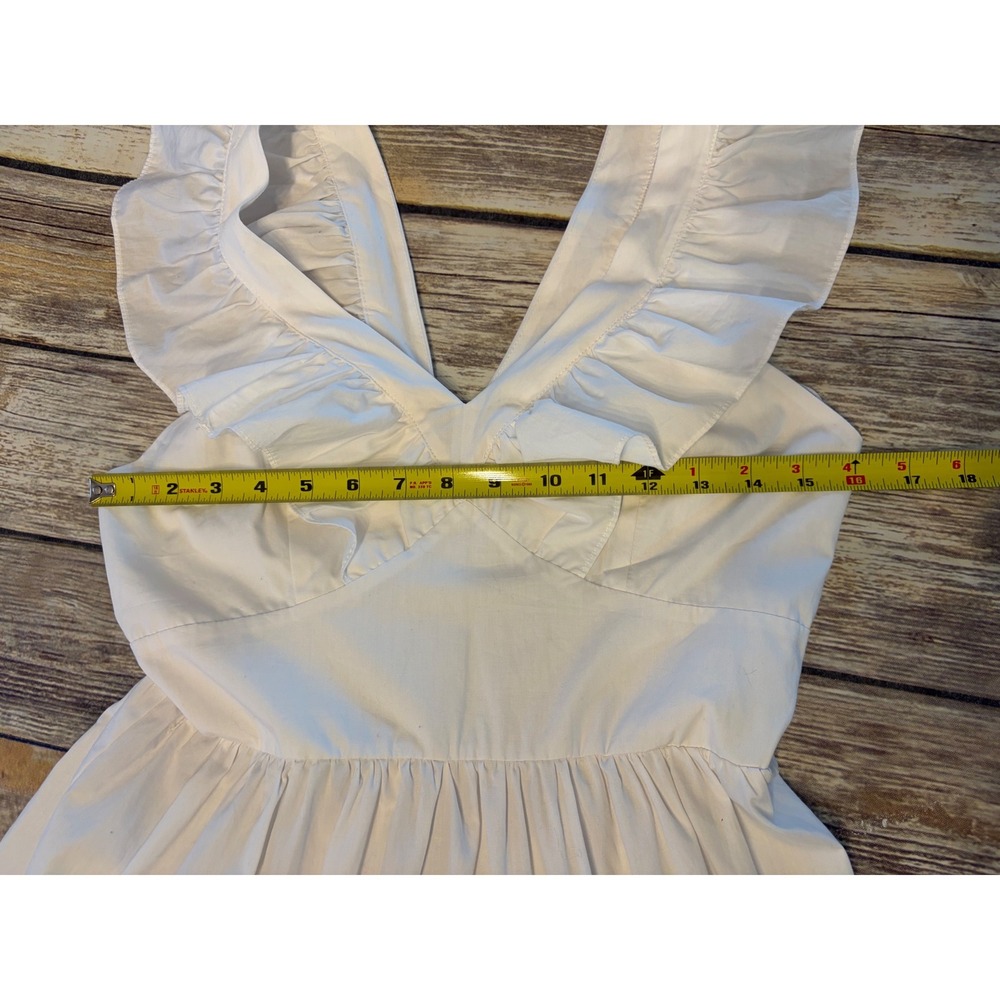 Francescas NWT Small White Ruffle Tiered Midi Dress Cottagecore Feminine  Girly - Picture 6 of 8